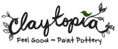 Claytopia Feel Good Paint Pottery long Small logo