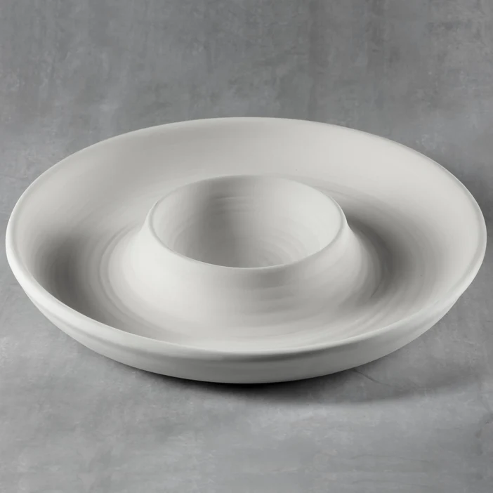 Pottery Chip and Dip Platter Claytopia Erie PA