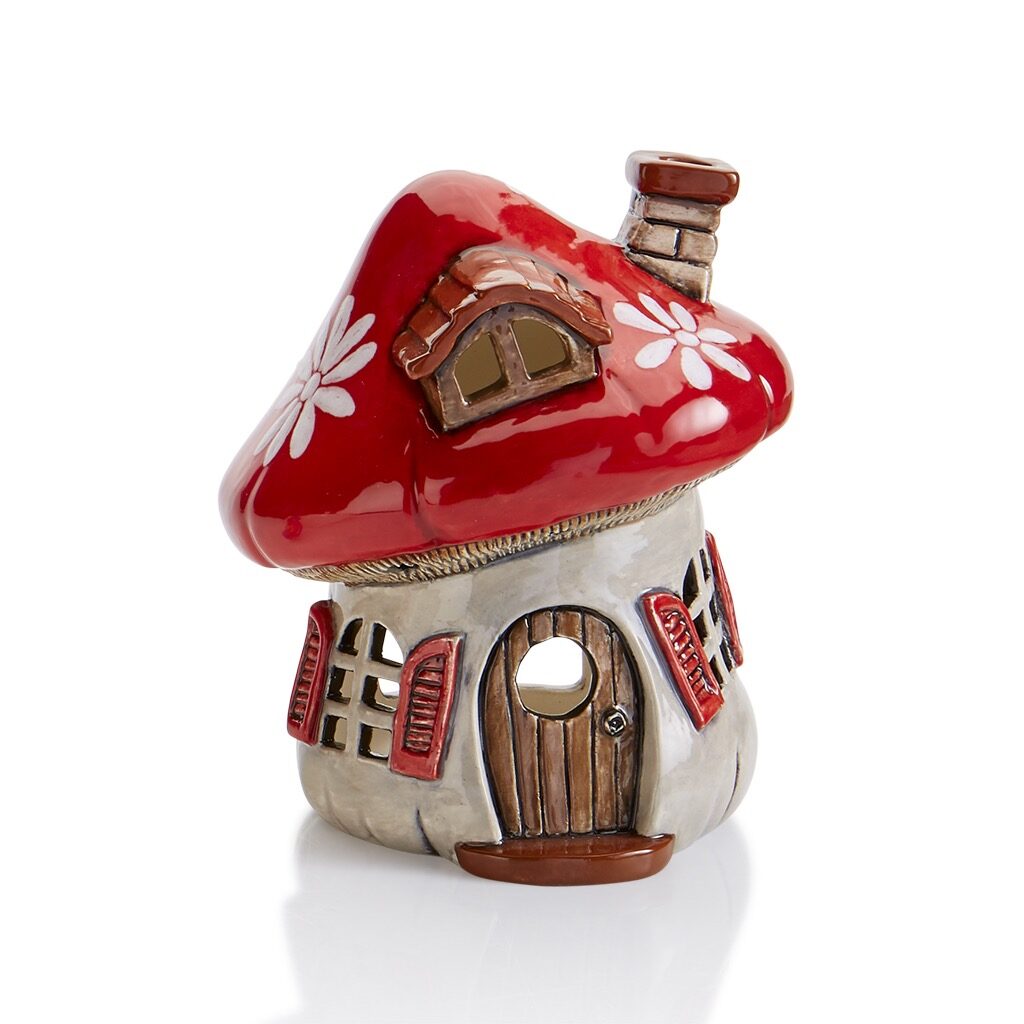 Paint your Ceramic Mushroom House Lantern  in Erie Pa Claytopia