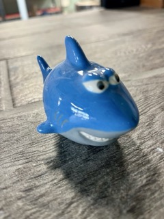 Ceramic Mini Shark perfect for painting at Claytopia in Erie PA